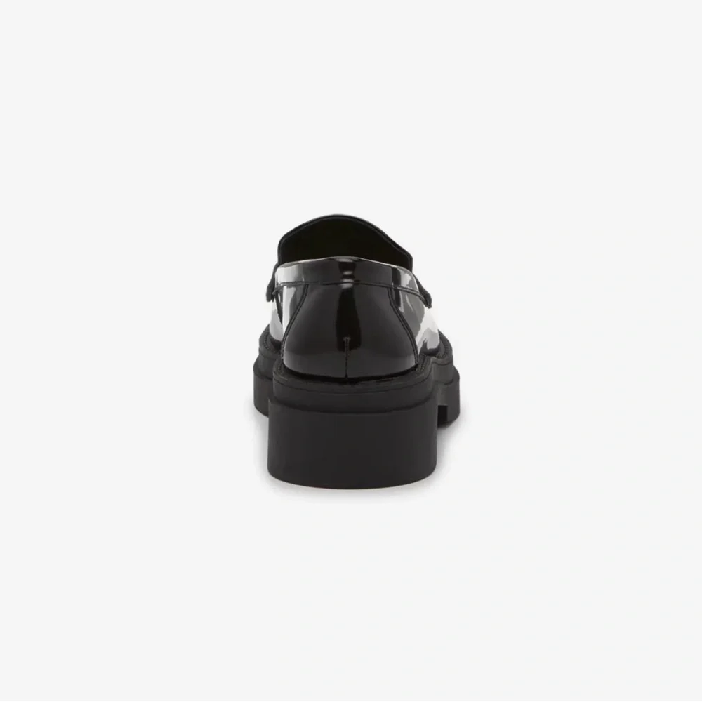 Steve Madden Elegant Black Leather Loafers Size 10 - Picture 4 of 16